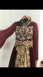 Handmade Woman Vintage Embroidered Thoub Palestine culture Dress