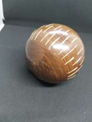 Thermal Candle Holder , Round Wooden Sphere Design