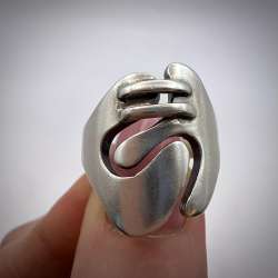 Fine Vintage Sterling Silver 925 Women's Jewelry Ring Marked Size 6.5