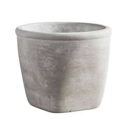 Cement Square Pot Used Antique Vintage For Flowers And Garden