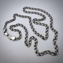Big Vintage Sterling Silver 925 Women's Men's Jewelry Chain Necklace 9.7 gr