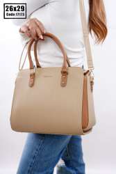Beige bags with wide zippers for your belongings, Egyptian made, high quality