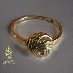 New Special Beatiful Design Women ring Yellow Gold 14k Circular lines size 10.5