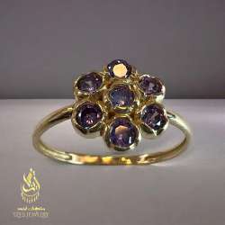 New Special Model Womens Ring Yellow Gold 14K With Tanzanite Stones Size 6.5