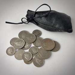 1970's Vintage Bag Lot of 18 pcs Silver Coins Francs Collectible Swiss