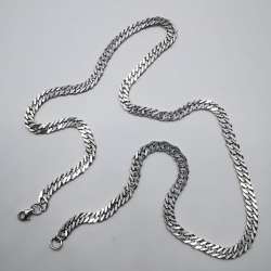 Vintage Unisex Statement Jewelry Chain, 925 Sterling Silver, Signature,  20g