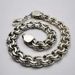 Vintage Men's Bracelet Jewelry, 925 Sterling Silver, Handmade  16,23g
