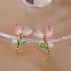 Vintage pearl crystal earrings for women high class luxury jewelry zircon