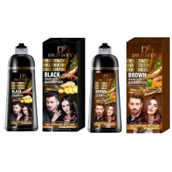 Gray Shampoo, Instant Dye, Black And Brown  Natural  400ml