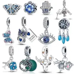 Original luminous bracelets pendants silver 925 beads charm jewelry