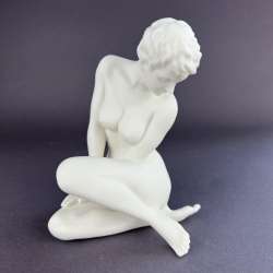 Naked Girl Lady Statue Figure Porcelain Home Decor Made in Italy 12 cm