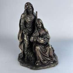 Maria's Birth Statue Figure Polystone Bronze Home Decor Made in Italy 18 cm