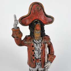 The Blind Pirate Art Ceramic Handmade Figure Statue Gift Home Decor Collectible