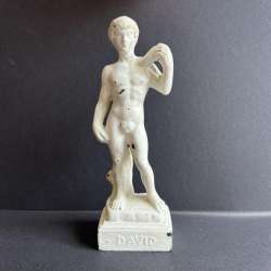 David Vintage Metal Statue Figure Collectible Home Decor Made in Italy