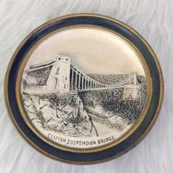Vintage Wall Plate Clifton Suspension Bridge Made IN Bohimia&Co RELEIF PLAST