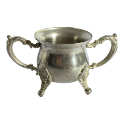 Antique Style Silver Plated Sugar Bowl Scuttle Edwardian Royal Design c1850-1899