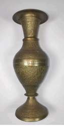 Vintage Handmade Brass Flowers Vase From India Enamel Metal Design Bottle Gifts