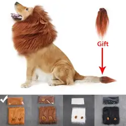 Lion Dog Wig Pet Cosplay Clothes Transfiguration Costume Winter Warm Accessorie