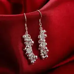 High Quality 925 Silver Earrings Women'sJewelry Grape Shape Beautiful Gifts