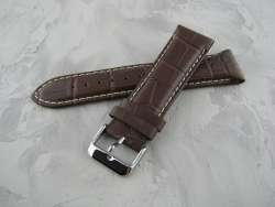Watchband. Bracelet for watches. Strap. Bracelet. New leather. Brown Width 22m