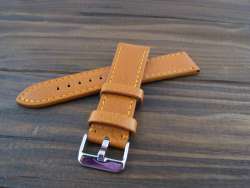 Watchband. Bracelet for watches. Strap. Bracelet. New, leather Redhead Brown