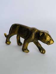 Heavy Vintage Bronze Brass Figure Statue Animal  Panther